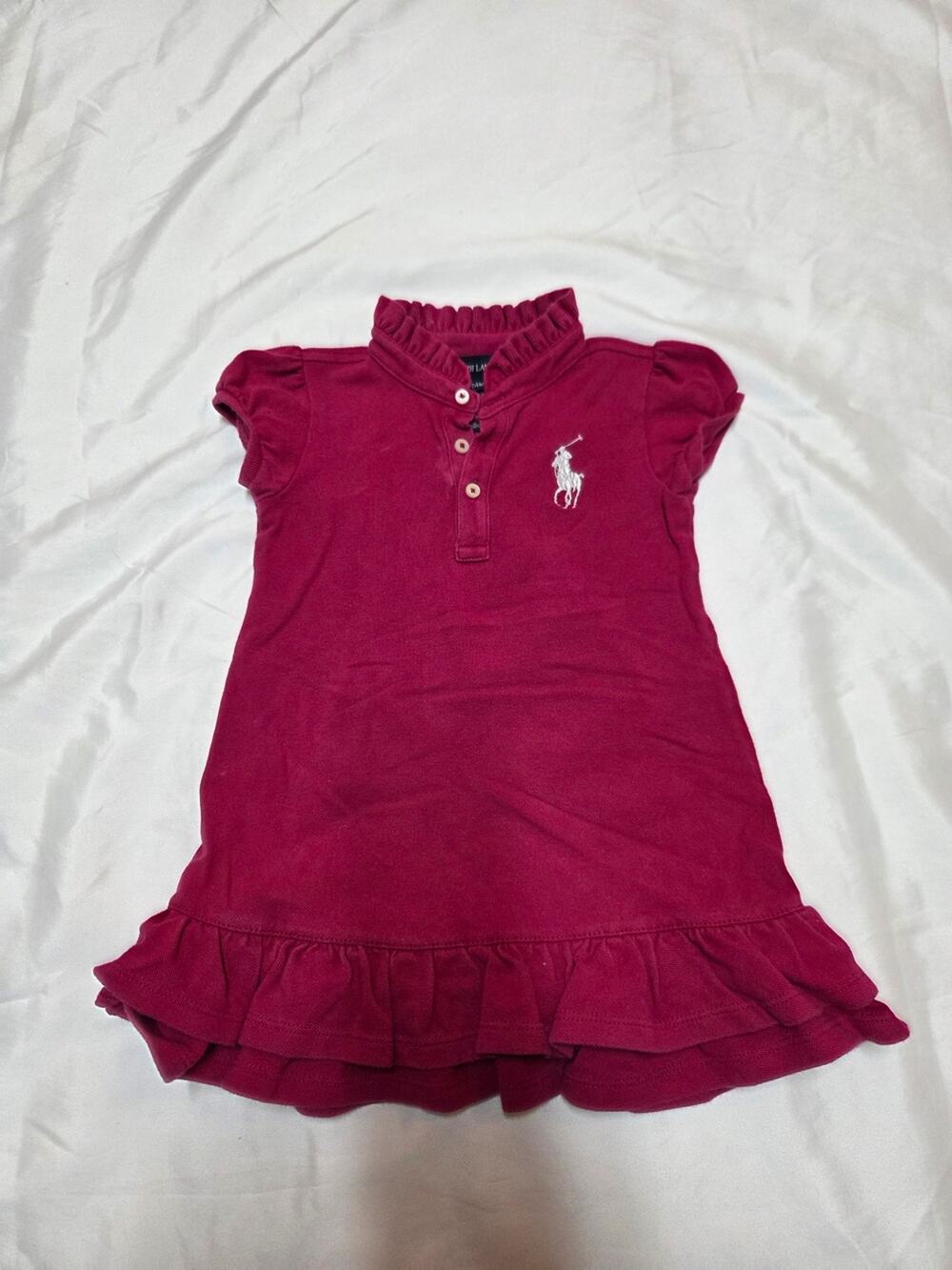 Ralph Lauren Girls' Raspberry Polo Dress